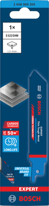 BoschEXPERT 薄而坚韧的金属 S 522 EHM 硬质合金往复锯片。